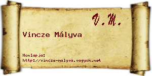 Vincze Mályva névjegykártya